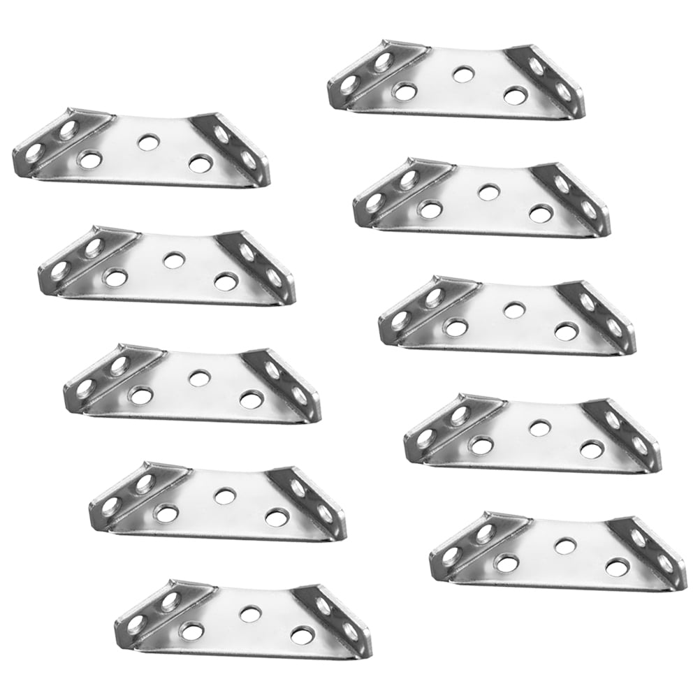 10 Pcs Stainless Steel Furniture Accessories Bracket Corner Connector