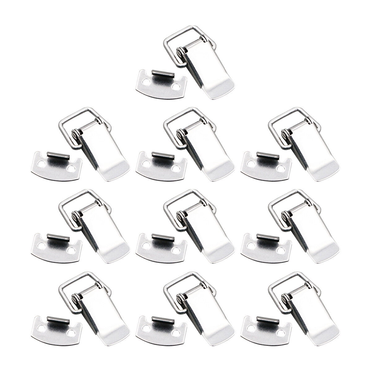 Lock Set Toggle 10 Pcs Stainless Steel Lock Toggle Hasp Spring Loaded Latch Cupboard ...