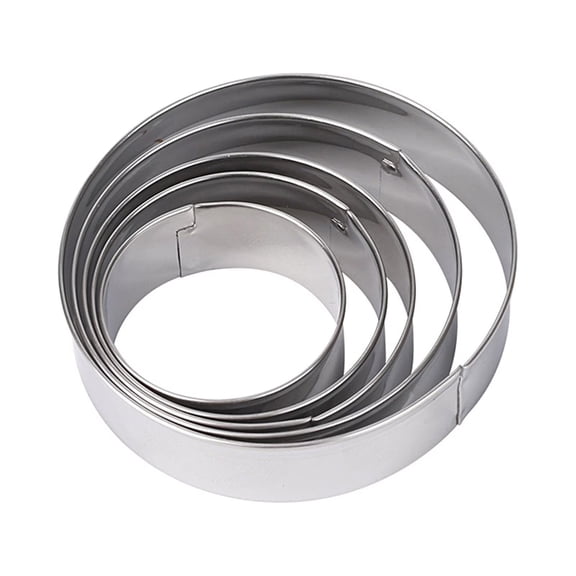 10 Pcs Stainless Steel Round Cookie Cutter Set, Sturdy Circle Cutters in Graduated Sizes Shape for Pastries and Doughs