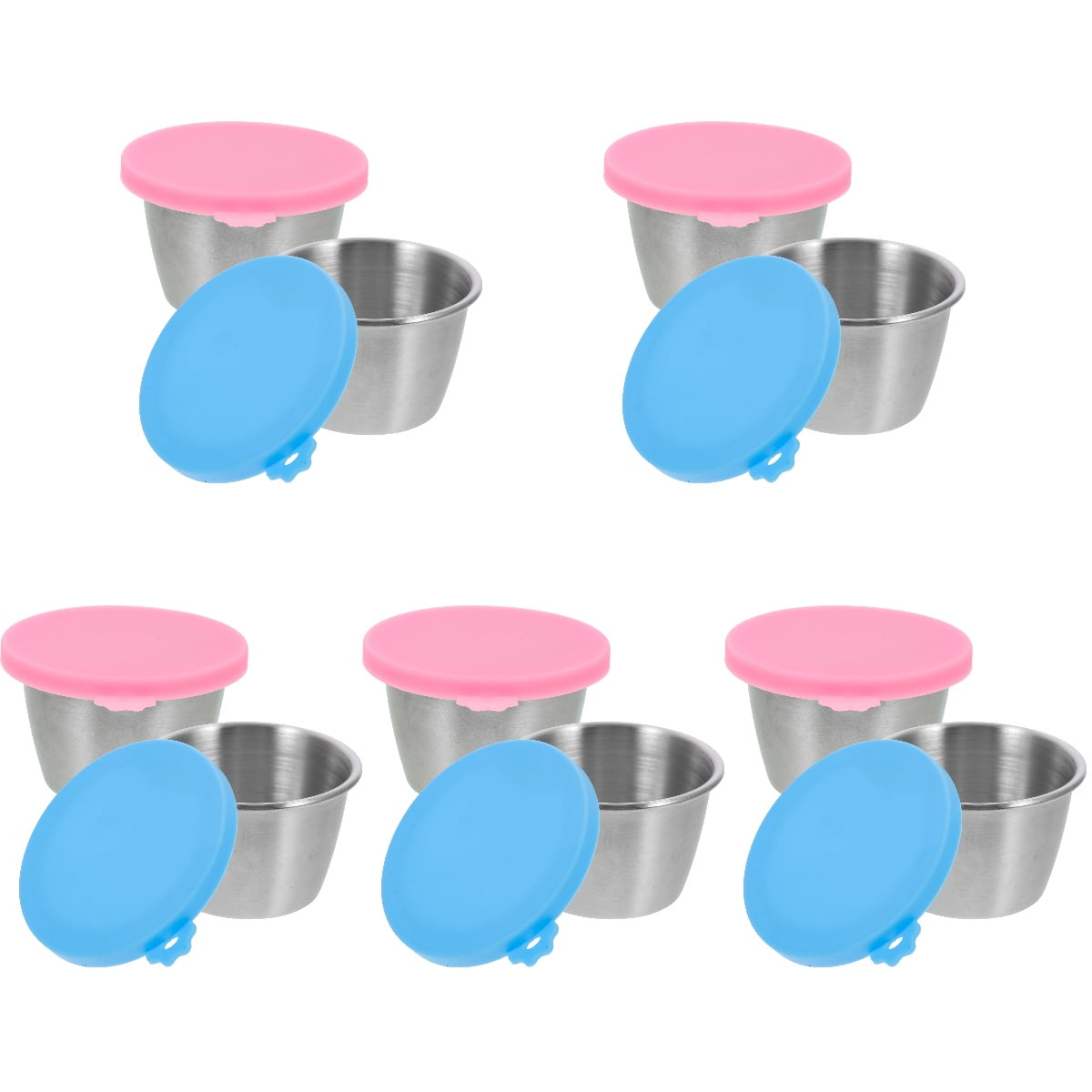 10 Pcs Stainless Steel Sauce Cup Dressing Container Soy Boxes Condiment