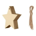 thumbnail image 1 of 10 Pcs Star Wooden Ornaments, Laser-Cut Wood Slices for Rustic Christmas Tree & Holiday Home Decor, 1 of 2