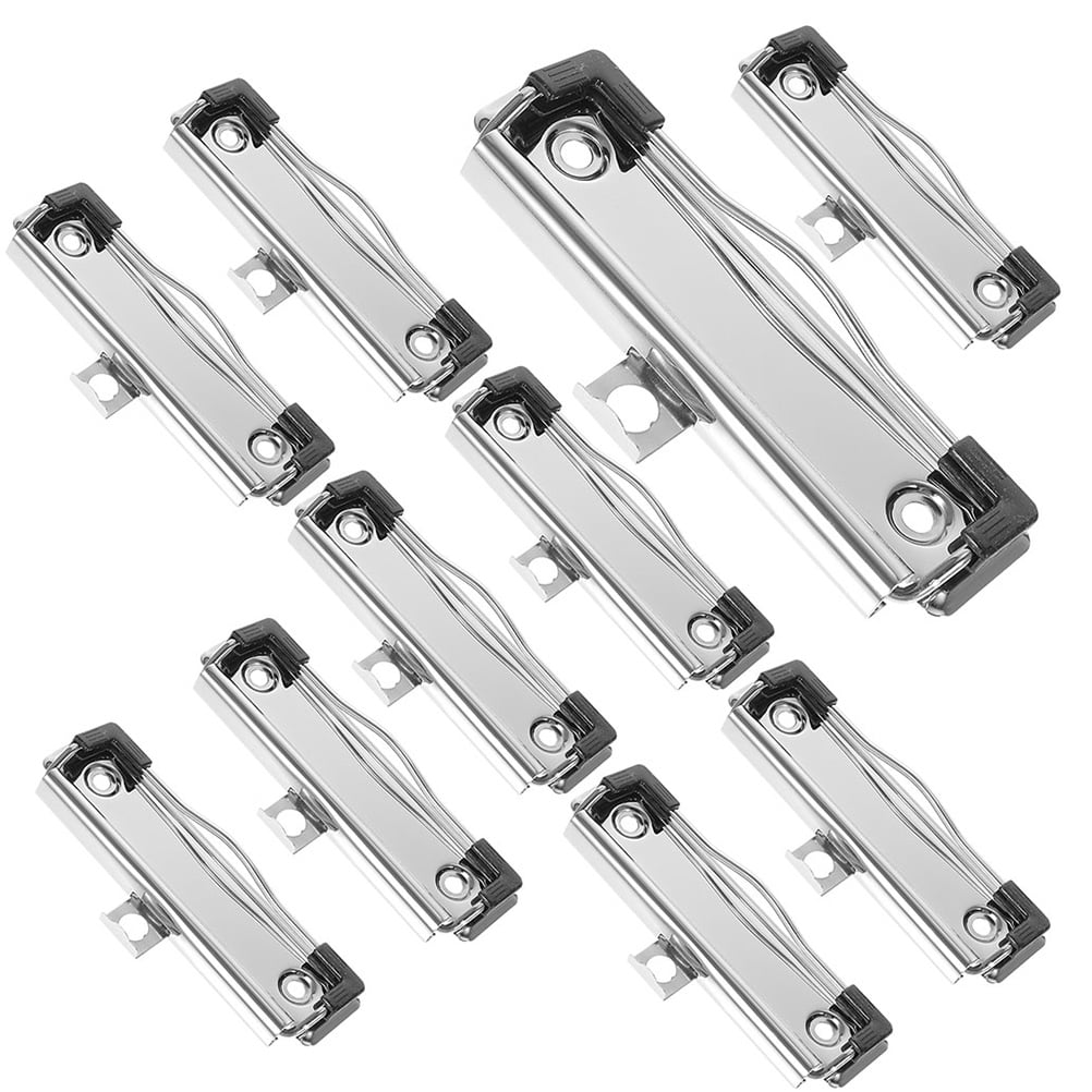 10 Pcs Stationery Plate Holder Nurse Clipboard Clamps File Folder