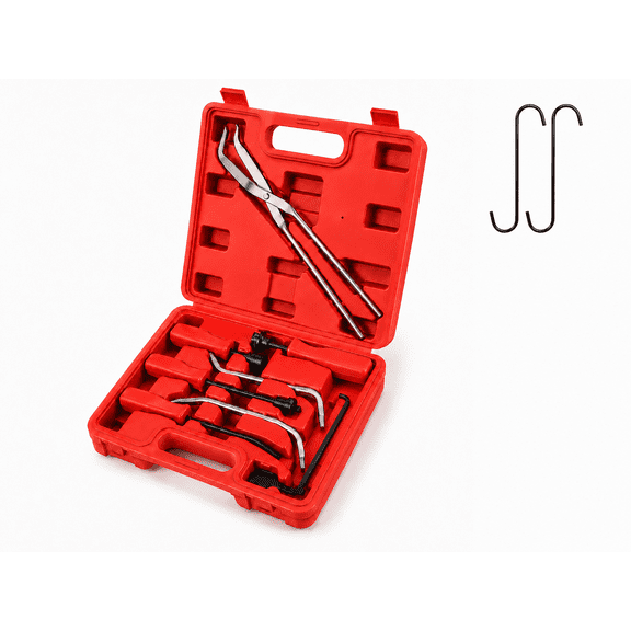 10 Pcs Steel Brake Caliper Compression Tool Set, Drum Brake Spring Pliers Kit with Storage Case