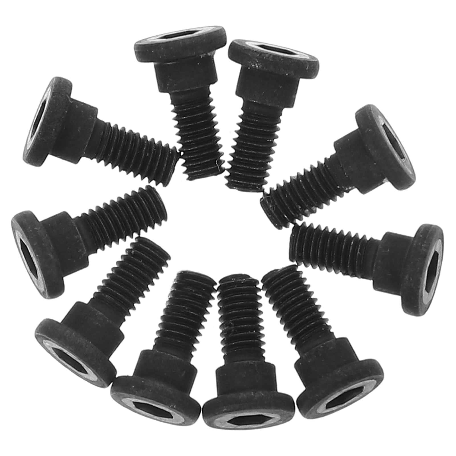10 Pcs Step Screws Black Screws Bed Frame Bolts Screw Assortment Screws and Nuts