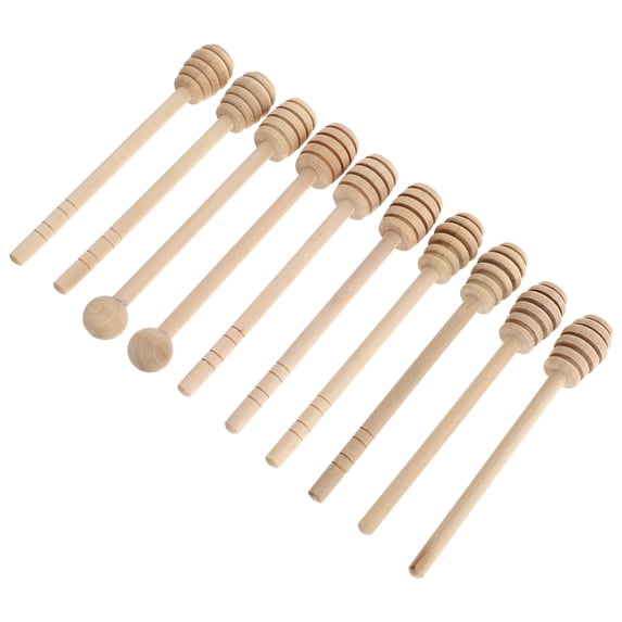 10 Pcs Stirring Rod Simple Syrup Jam Honey Whisking Rod Honey Utensil Honey Dippers Honey Wand Wooden Honey Stick