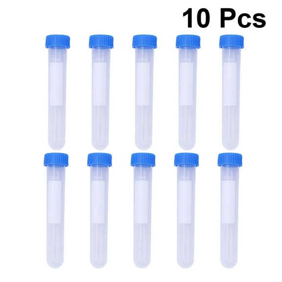 BESTOYARD 10Pcs Transparent Plastic Needle Storage Barrel with Lid for Craft Supplies