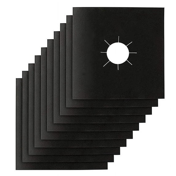 10 Pcs Stove Burner Covers Thickness 0.2mm, Square Stove Burner Liner Cover ,Keeps Stovetop Clean