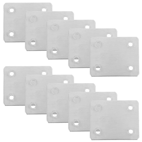 10 Pcs Straight Plates for Furniture Brackets Corner Connector