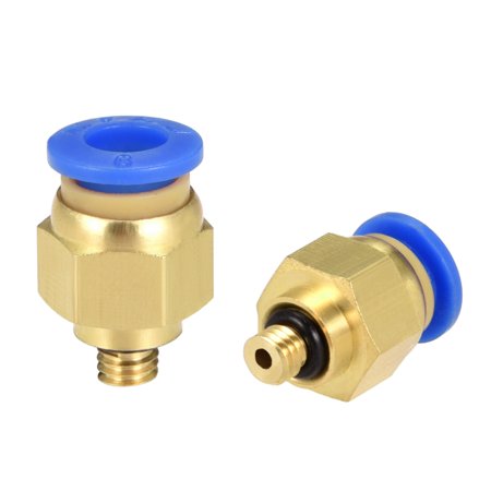 10 Pcs Straight Quick Fitting 15/64" Thread M5 One Touch Hose Connector