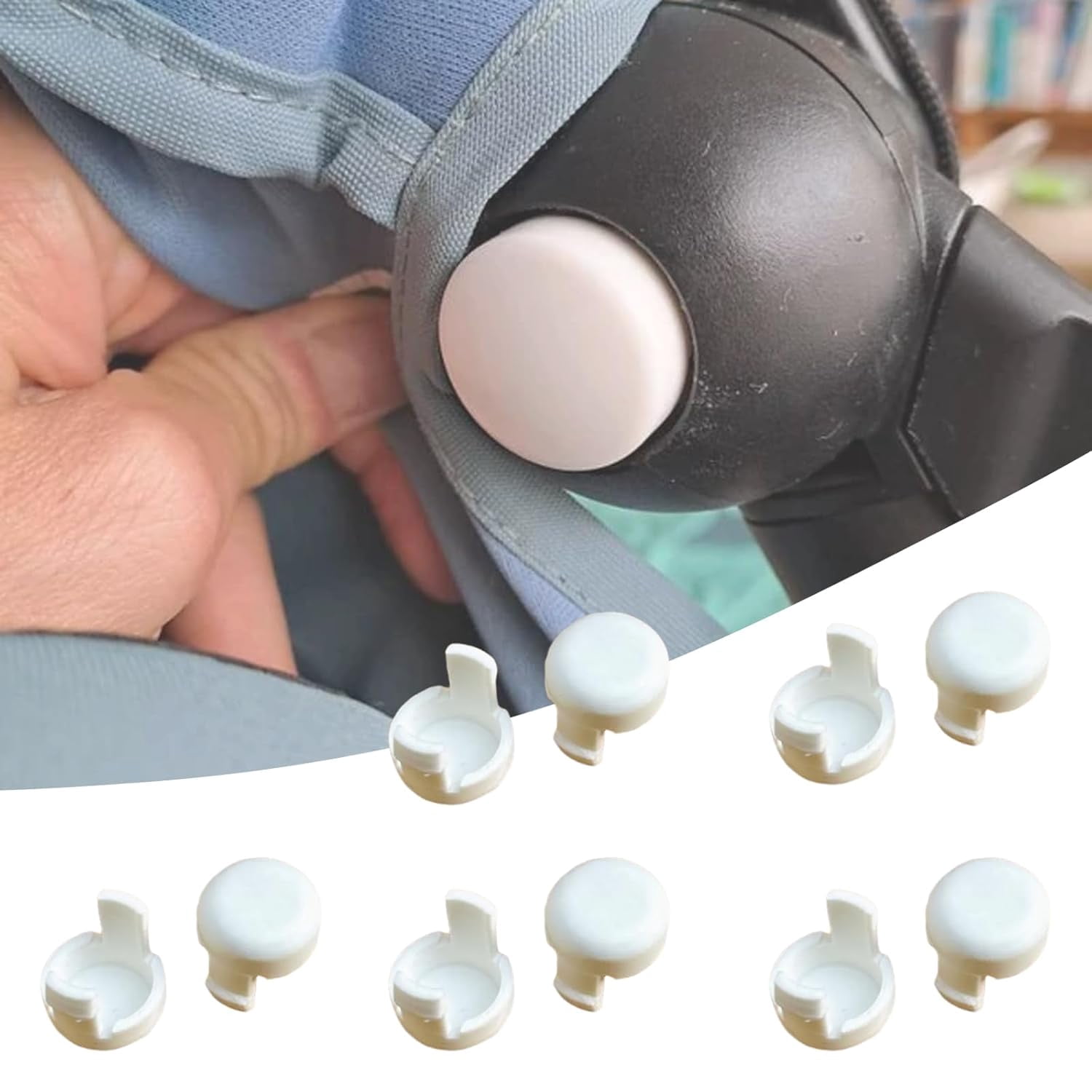 10 Pcs Stroller Folding Handle Button Compatible with Babyzen Yoyo, for Yoyo Stroller Accessories, Handlebar Joint Button