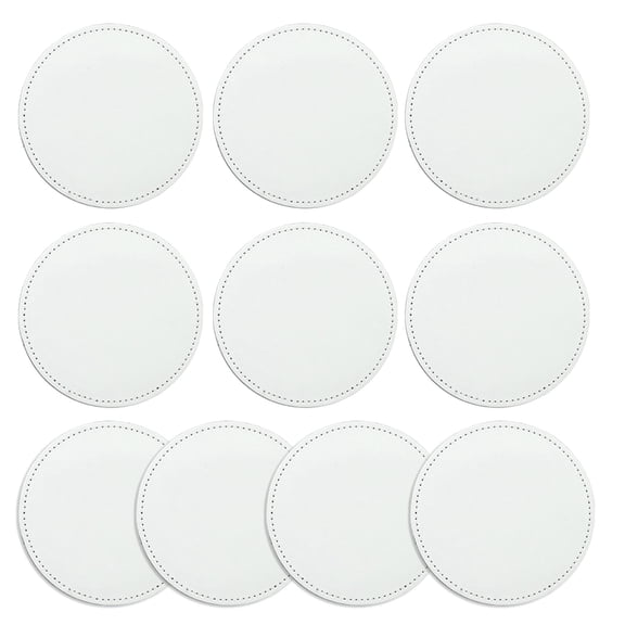 10 Pcs Sublimation Iron on 8 Shapes Leather Hat for Hat Shirt Dress Sweater Jeans