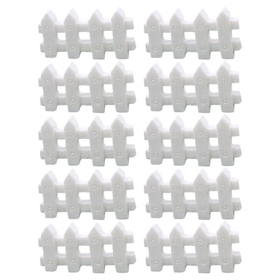10 Pcs Succulent Small Fence Decor Resin Fence Ornament DIY Ornaments Lacing Toy Mini Fence Mini Emulation Fence