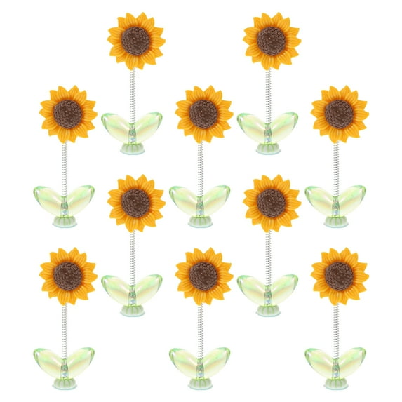 HINTRMENT Car Accessories Sunflower Dashboard Ornament 10Pcs 2.1X0.8X0.2In