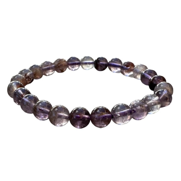10 Pcs Super 7 Crystal Bead Bracelet 7-8mm, Genuine Super 7 Stretch Gemstone Bracelet, Healing Crystal Bracelet, Gift for Men & Women