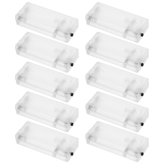 10 Pcs Suspenders Light String Battery Box 7.50X3.20X1.70CM Transparent