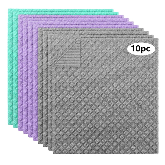 10 Pcs Swedish Dish Cloths for Kitchen,Reusable Dish Rags for Washing Dishes,Absorbent Swedish Dish Clothes,Spongy Dishwash Cloth,Kitchen Dish Towels,Multi-Color