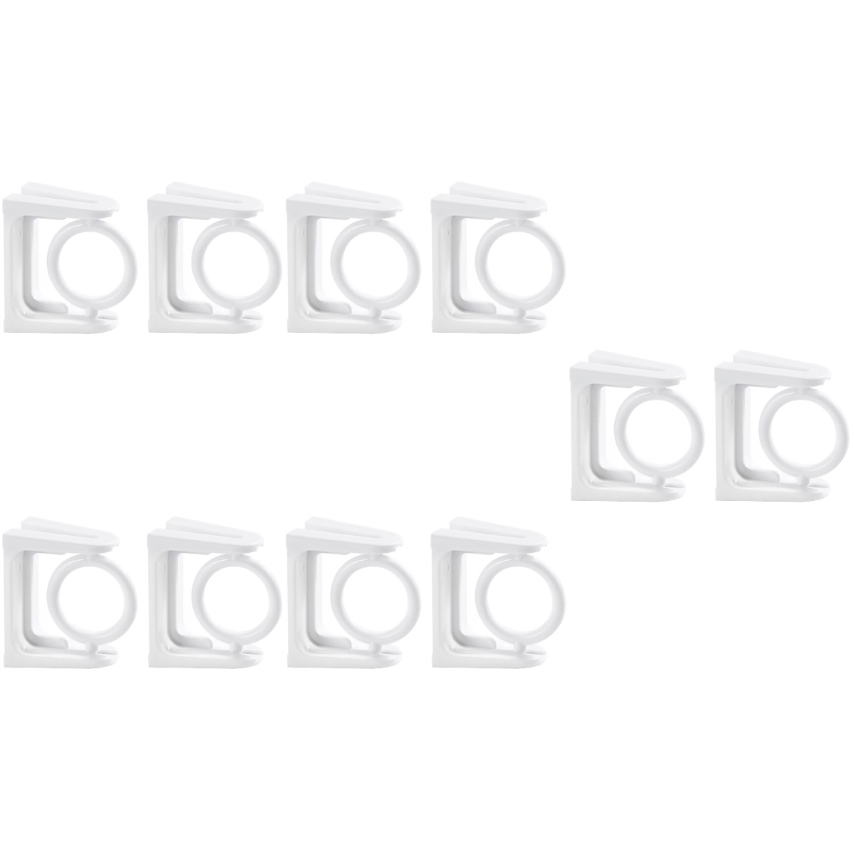 10 Pcs Swivel Pole Bracket Shower Bars Curtain Rod Holders Hooks