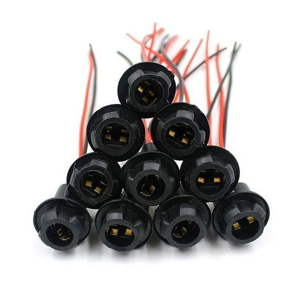 10 Pcs T10 Auto Car Socket Connector Extension LED Wedge Light Base 168 194
