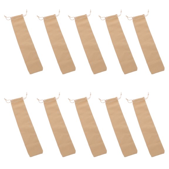 10 Pcs Tableware Bag Tote Comb Chopsticks for Shop Portable Straw Drawstring Pouches Cutlery Bags Straws