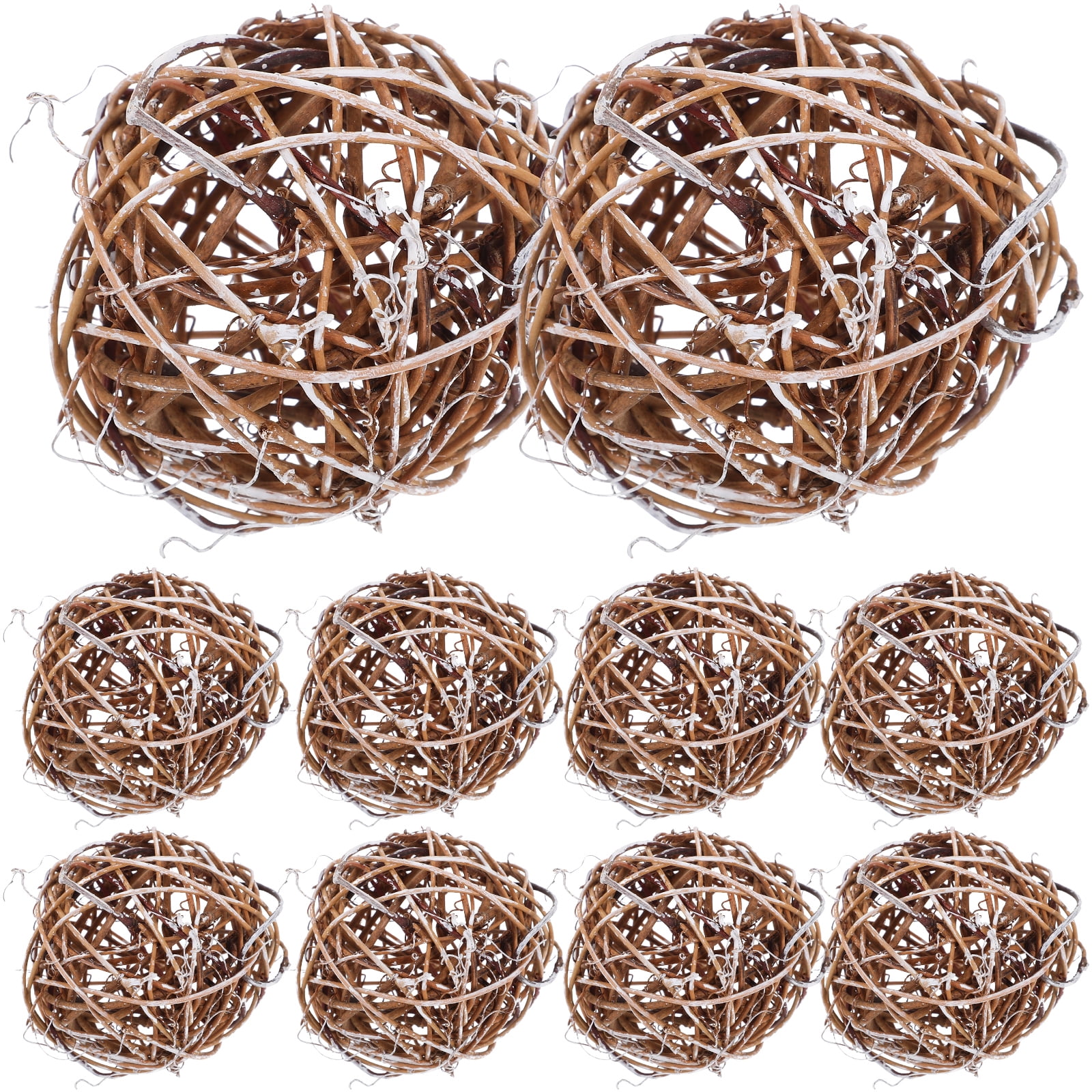 MERRYHAPY 10-Piece Brown Rattan Decorative Set for Home Decor, Ideal for Living Room, Bedroom, Office Accents deal from Walmart