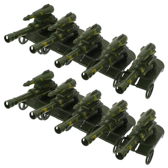 10 Pcs Tank Model Tank Toys Rocket Launcher Model 11.00X6.00X4.00CM Camouflage