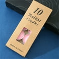 thumbnail image 1 of 10 Pcs Tealight Candles, Romantic Love Unscented Tea Lights Candles,Dripless & Long Lasting Smokeless Mini Tealight Candles for Romantic Date, Confession Decor, Valentines Day Decorations Pink, 1 of 9