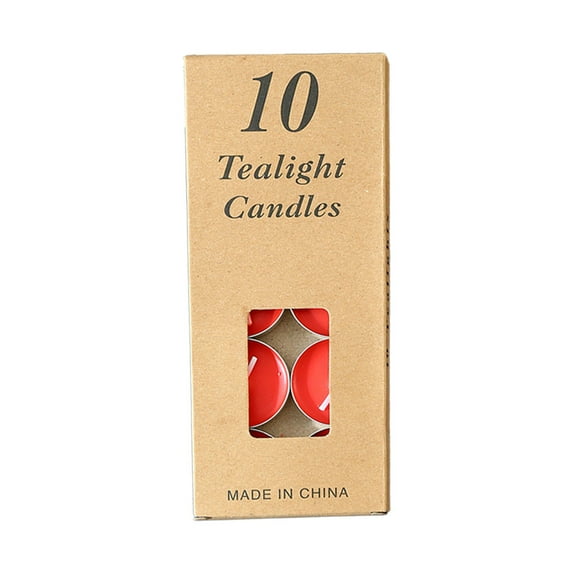 10 Pcs Tealight Candles, SSNTSY Valentine's Day Candles, Low Temperature Candles, 1.2 inch Mini Round Candles in Box for Couple Date Confession