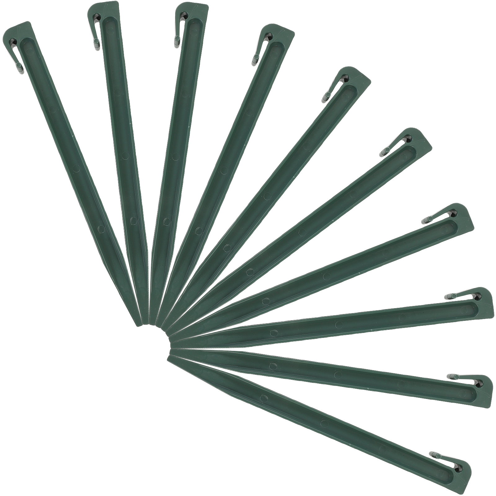 10 Pcs Tent Pegs Tarps Ground Anchors Shaped Stake Grassproof Cloth