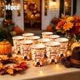 thumbnail image 1 of 10 Pcs Thanksgiving Disposable Paper Cups, Pumpkin Maple Leaf Printed Fall Table Drinkware for Holiday Dinner Party Gathering Festive Table Decor, 1 of 6