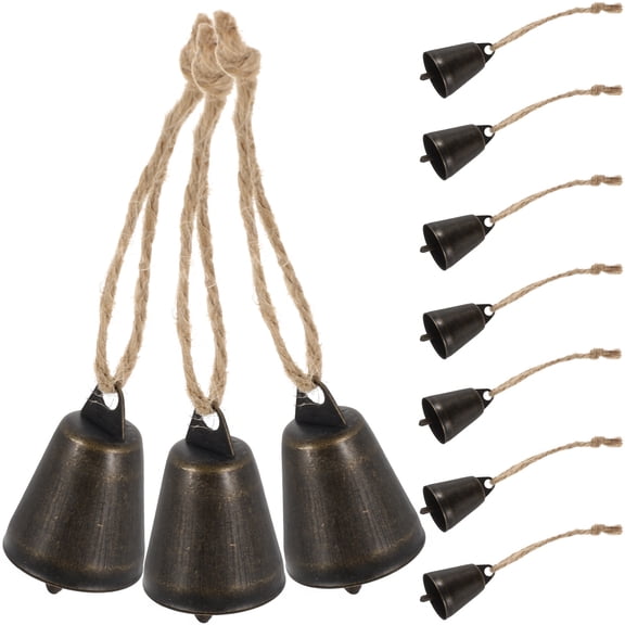 10 Pcs The Bell Vintage Bells Metal Hanging Decor Christmas Decorations Ornament to Open