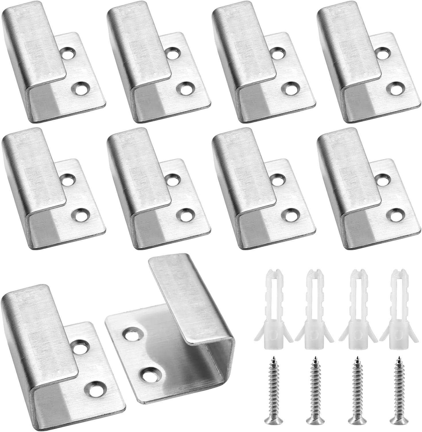 10 Pcs Tile Display Wall Hanger, Stainless Steel Wall Mount Brackets ...