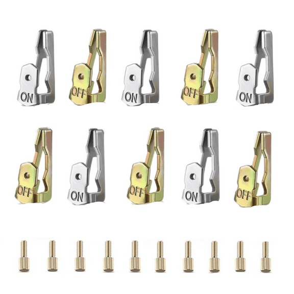 10 Pcs Timer Tripper On/Off Time Switch Replacement Trippers Kit Rustproof Corrosion Resistant Easy Installation ON/OFF Time Switch Trippers Timers, Gold