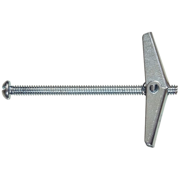 10 Pcs Toggle Bolt (3/16" x 3") | Round Head Machine Screw Anchors for Hollow Walls | Zinc Plated Heavy Duty Fasteners for Drywall, Plaster, Tile & Hollow Block Mounting