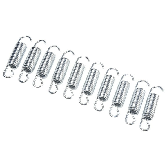 10 Pcs Trampoline Springs Heavy Duty Galvanized Steel Springs Replacement Kit Pull Spring Hook Waist Drum Bow Accessories Parts