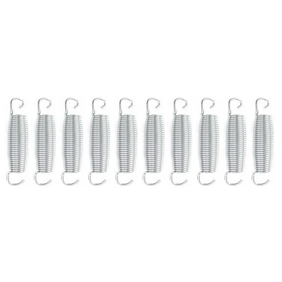 10 Pcs Trampoline Springs Heavy Duty Galvanized Steel Springs Replacement Kit Pull Spring Hook Waist Drum Bow Accessories Parts