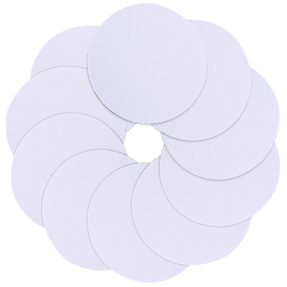 STRANDCHIC DIY Sublimation Coasters White Polyester Canvas Thermal Transfer 10Pcs