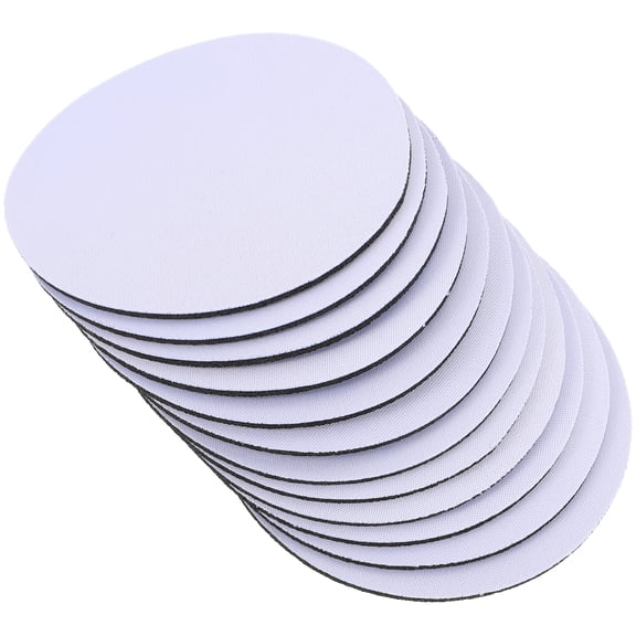 ifundom 10Pcs Portable White Heat Transfer Coasters for Home Tableware Use