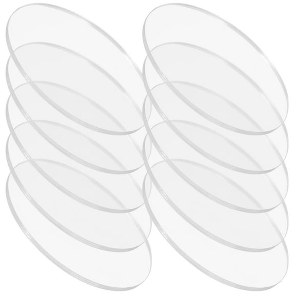 CRILSTYLEO Miniature Base Acrylic Circular Mini Round Dolls Base 10Pcs ...