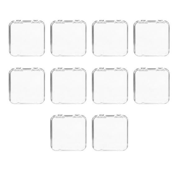 10 Pcs Transparent Nails Storage Box For Organization And Salon Display Portable Container
