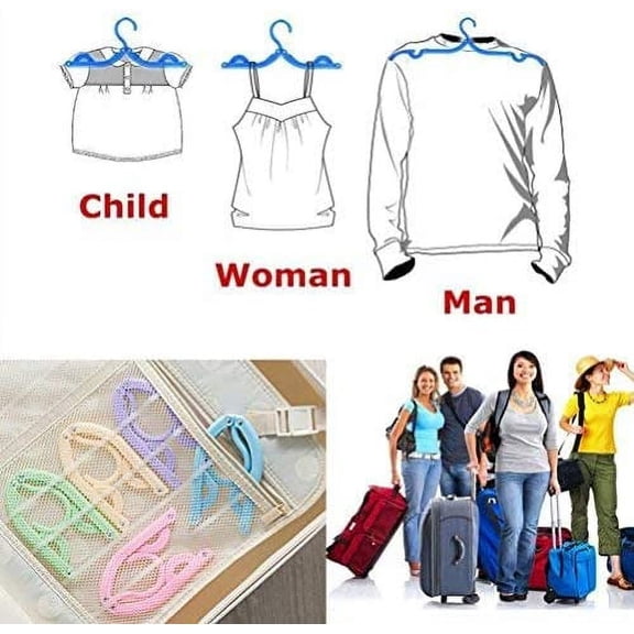 10 Pcs Travel Hangers Cruise Ship Essentials Accessories Portable Folding Clothes Hanger Foldable Drying Rack
