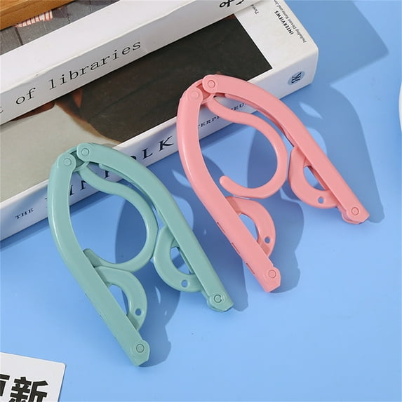 10 Pcs Travel Hangers - Cruise Ship Essentials Portable Folding Clothes Hangers Travel Accessories Foldable Clothes Drying Rack for Travel (Colorful 10pcs)-Birthday Gifts For Women
