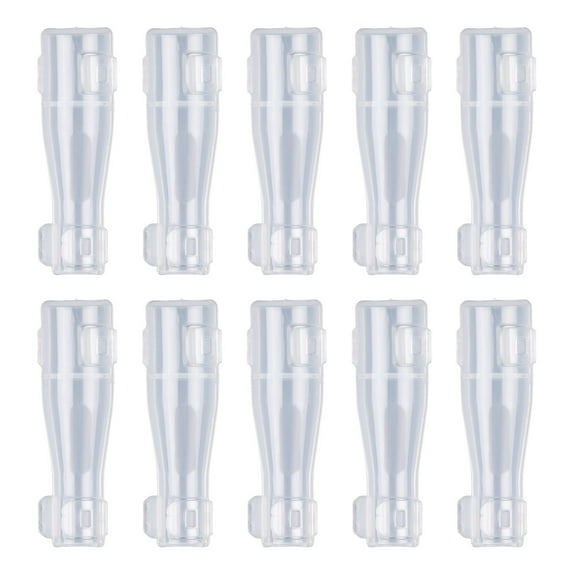 10 Pcs Travel Makeup Brushes Cosmetic Lid Plastic Bristle Covers Makeup Brush Covers Makeup Brush Protector Easy to Use