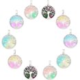 thumbnail image 1 of 10 Pcs Tree of Life Charms 5 Colors Glass Crystals Tree Life Pendants Charms Good Luck Yoga Charms Mixed Natural Gemstone Pendants for Necklace Jewelry Making Keychain Keyring DIY, 1 of 6