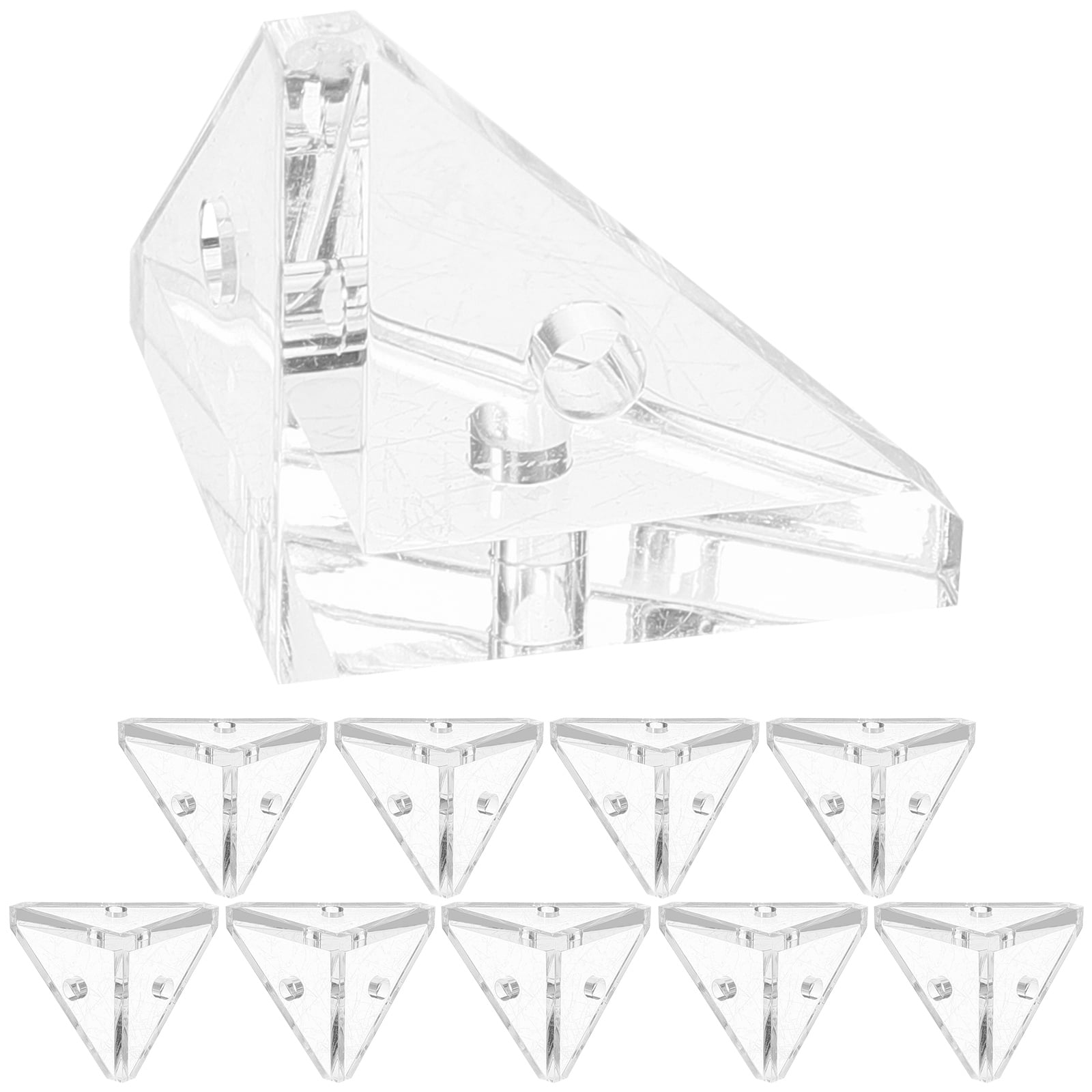 10 Pcs Triangular Bracket Corner Shelf Acrylic Braces Detachable Joint