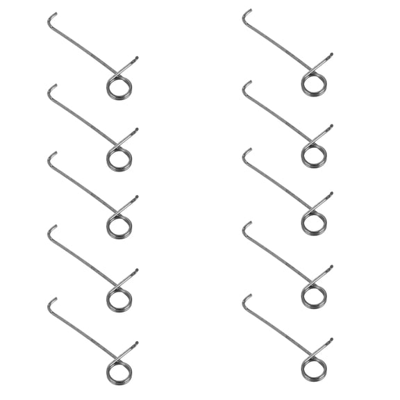 10 Pcs Trigger Button Spring Metal Multi-function Belt Heavy Duty Nail Board Ordinary Silver