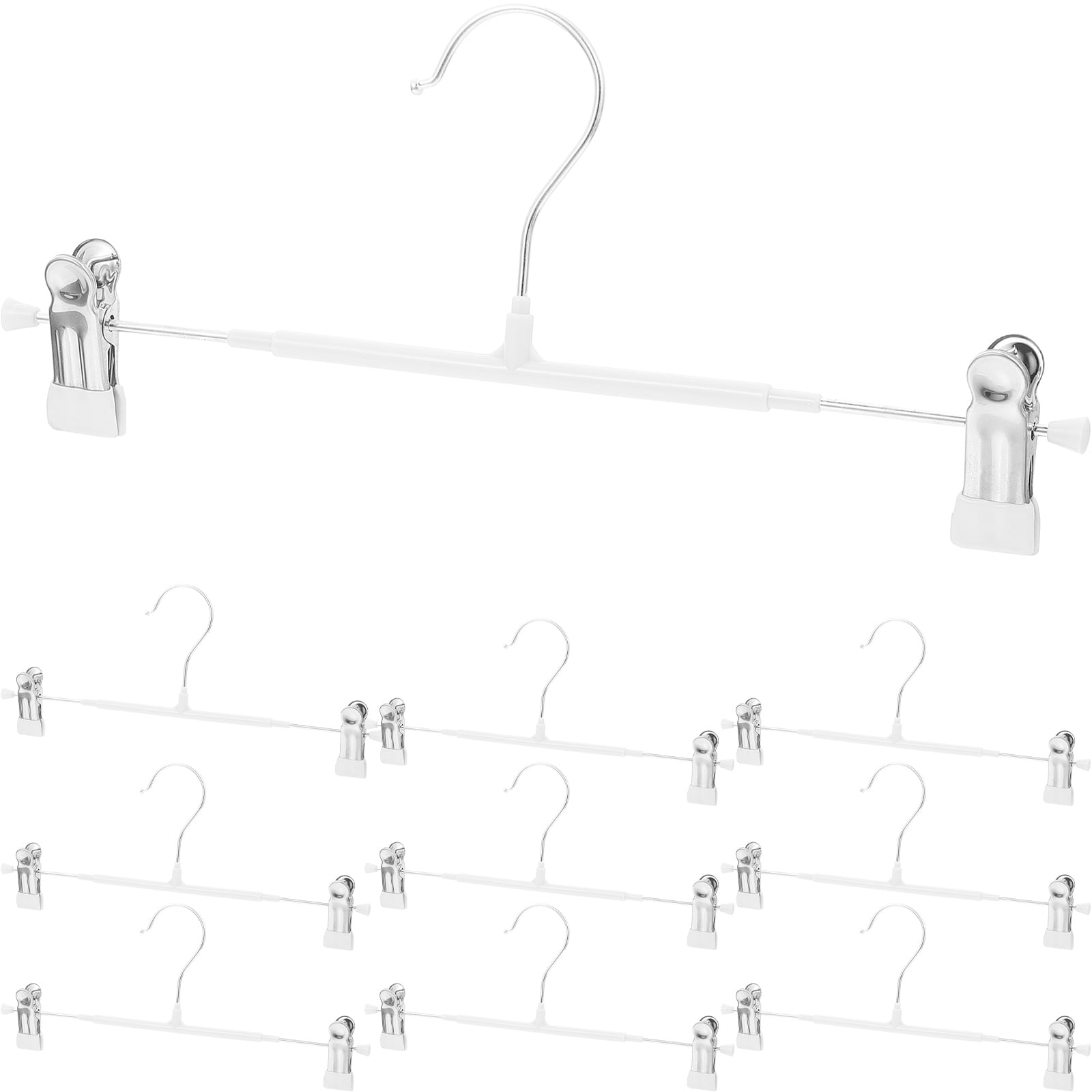 10 Pcs Trouser Press Clothes Drying Rack Stand Antiskid Skirt Hanger