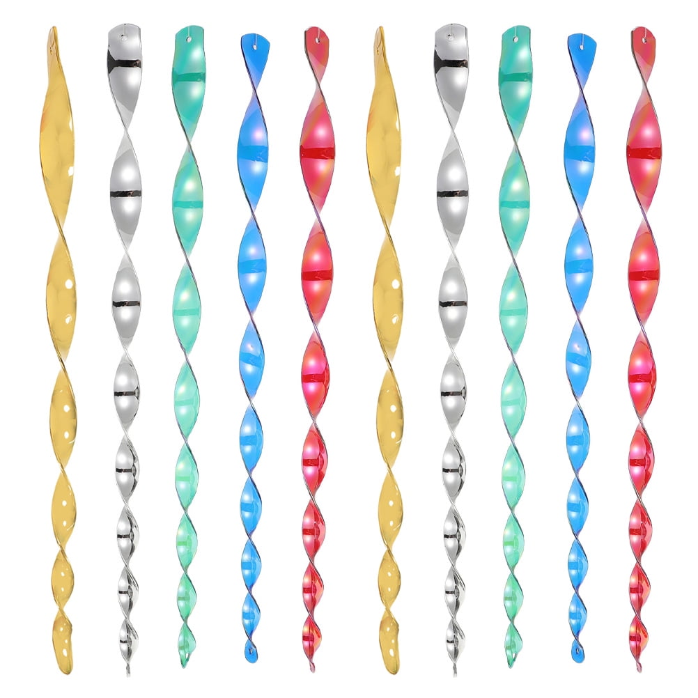 10 Pcs Twisting Repellent Rods Windmill Garden Stake Plastic Bird Scare