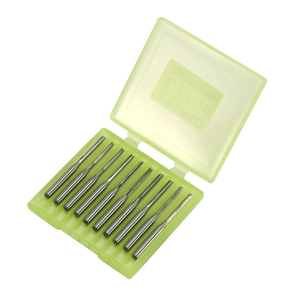 10 Pcs Two Flutes Straight End Mills Straight Slot Bit Wood Cutter Two Double Flute Bits ,0k802