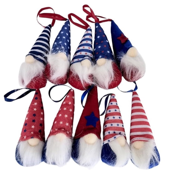 10 Pcs US 250 Hanging Ornaments — 4th of July Decorations — Porch Hooks, Tree Branches & Entryways, great for Summer BBQ Parties and USA Pride with Americana backyard setups