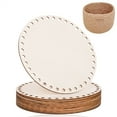 thumbnail image 1 of 10 Pcs Unfinished Crochet Basket Base,10 Inch Wooden Crocheting Basket Bottom,Round Wood Knitting Base,Blank Basket Weaving Supplies,for DIY Craft Making By Scheam, 1 of 6
